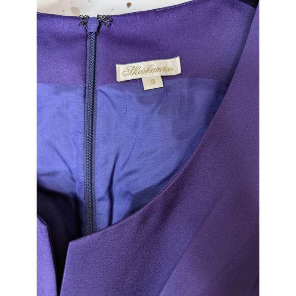 Shoshanna Royal Purple Sheath Dress Square Neck Pockets Size 8 EUC - Picture 3 of 7